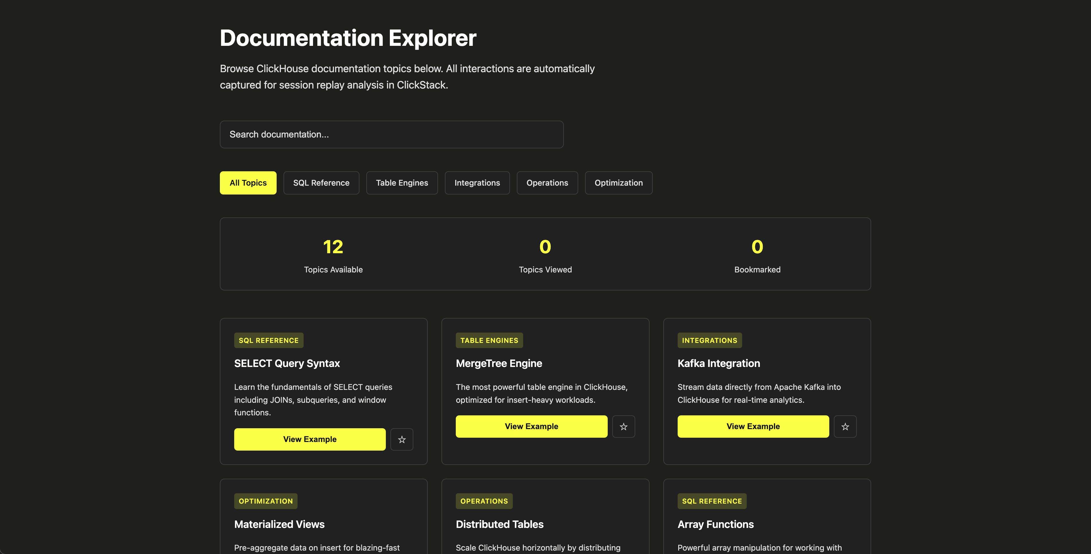 Session replay demo app